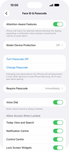 Press Turn Passcode Off and key in the phone lock code. Press Turn Passcode Off and key in the phone lock code.