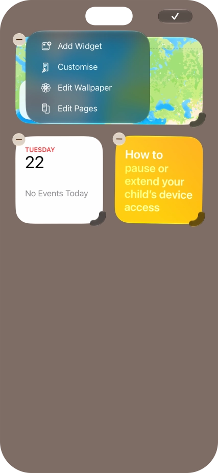 Press Add Widget.