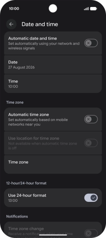 Press the indicator next to 