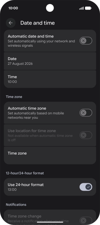 Press the indicator next to 