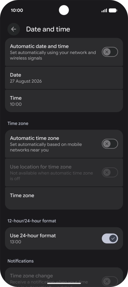 Press the indicator next to 