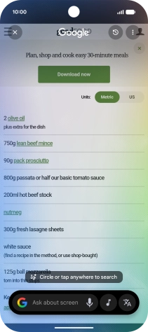 Press the translate icon.