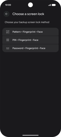 Press the required phone lock code and follow the instructions on the screen to create an additional phone lock code.