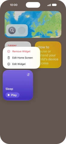 Press Remove Widget.