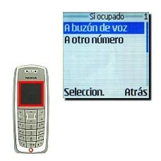 Elija A buzón de voz o A otro número y pulse Seleccion..
