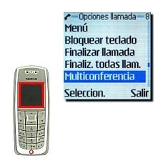 Vaya a Multiconferencia y pulse Seleccion..Con esto termina la conversación en privado y todos los interlocutores pueden hablar entre sí nuevamente.