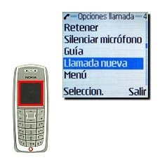 Vaya a Llamada nueva y pulse Seleccion..