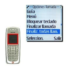 Vaya a Finaliz. todas llam. y pulse Seleccion..Se finalizan ambas llamadas.