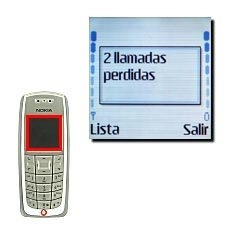 La pantalla muestra X llamada(s) perdida(s).