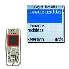 Elija una de las listas siguientes:Llamadas perdidas véase 2a.