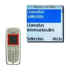 Elija una de las posibilidades de restricción siguientes:Llamadas salientes