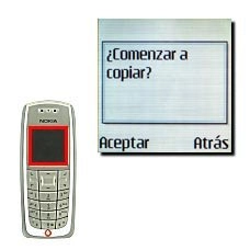 La pantalla muestra ahora o ¿Comenzar a copiar? o ¿Comenzar a mover?.