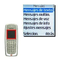 Vaya a Mensajes de texto y pulse Seleccion..