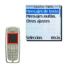 Vaya a Mensajes de texto y pulse Seleccion..
