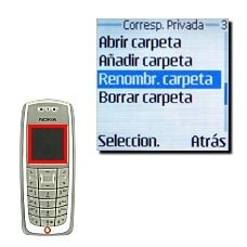 Vaya a Renombr.carpeta y pulse Seleccion..