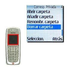 Vaya a Borrar carpeta y pulse Seleccion..