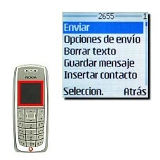 Vaya a Enviar y pulse Seleccion..