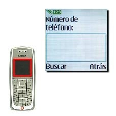 La pantalla muestra Número de teléfono: junto con un no. de destinatario predeterminado si lo ha introducido.Tiene ahora dos posibilidades:Envíe el mensaje al no. de destinatario predeterminado, véase 5a.Envíe el mensaje a otro número, véase 5b.