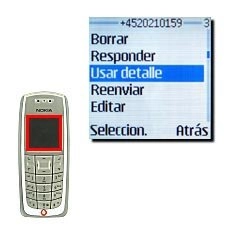 Vaya a Usar detalle y pulse Seleccion..