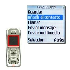 Añadir al contacto, véase 3b.