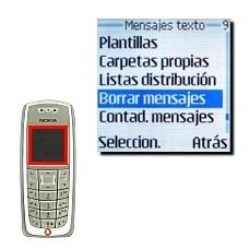 Vaya a Borrar mensajes y pulse Seleccion..