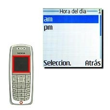 Elija am o pm y pulse Seleccion..