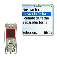 Vaya a Ajustar la fecha y pulse Seleccion..