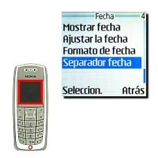 Vaya a Separador fecha y pulse Seleccion..