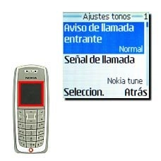 Vaya a Aviso de llamada entrante y pulse Seleccion..