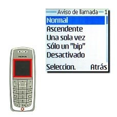 Elija el aviso de llamada deseado:Normal