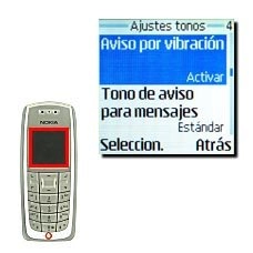 Vaya a Aviso por vibración y pulse Seleccion..