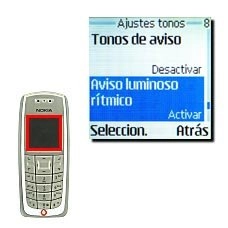 Vaya a Aviso luminoso rítmico y pulse Seleccion..