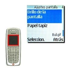Vaya a Brillo de la pantalla y pulse Seleccion..