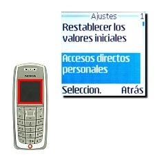 Vaya a Accesos directos personales y pulse Seleccion..
