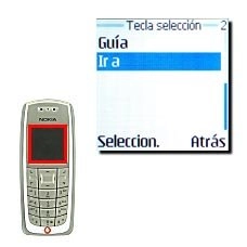 Elija o Ir a o Guía y pulse Seleccion..