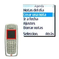 Vaya a Crear una nota y pulse Seleccion..