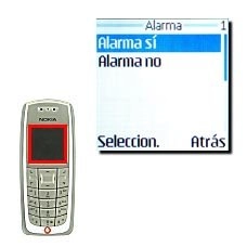 Si ha seleccionado Alarma sí, introduzca una hora de la alarma para la nota de aviso y pulse Aceptar.