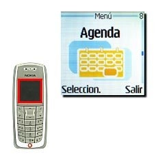 Vaya a Agenda y pulse Seleccion..La pantalla muestra una hoja de calendario del mes corriente con la fecha de hoy marcada.