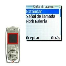 Elija Estándar, Señal de llamada o Abrir Galería y pulse Aceptar.