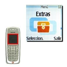 Vaya a Extras y pulse Seleccion..