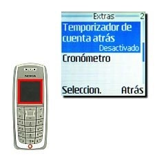 Vaya a Temporizador de cuenta atrás y pulse Seleccion..