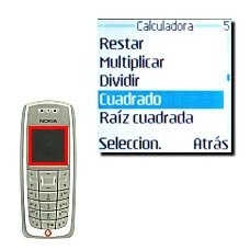 Vaya a Cuadrado o a Raíz cuadrada y pulse Seleccion..El resultado aparece en la pantalla.