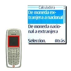 Vaya a De moneda extranjera a nacional y pulse Seleccion..