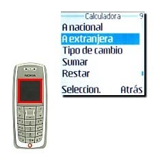 Vaya a A extranjera y pulse Seleccion..La pantalla muestra ahora la cantidad en moneda extranjera.