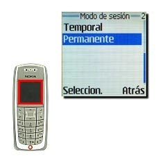 Elija Permanente y pulse Seleccion..