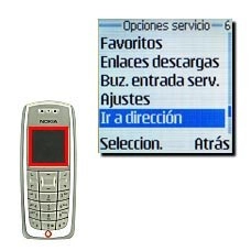 Vaya a Ir a dirección y pulse Seleccion..