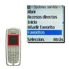 Vaya a Favoritos y pulse Seleccion..