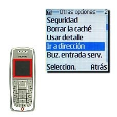 Vaya a Ir a dirección y pulse Seleccion..