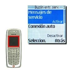 Vaya a Mensajes de servicio y pulse Seleccion..