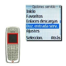 Vaya a Buz. entrada serv. y pulse Seleccion..